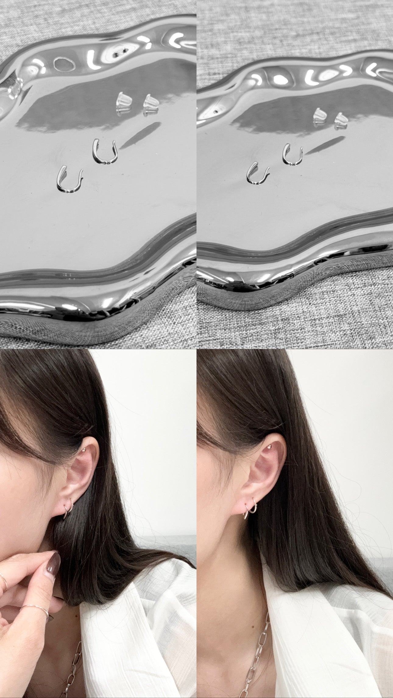 SD001 925簡約掛耳耳環