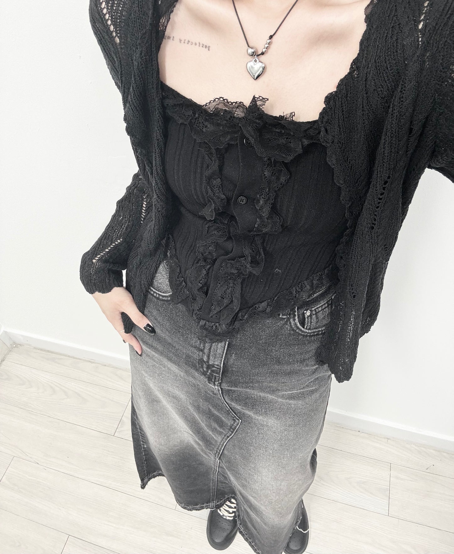 S739 通花鈕扣外套