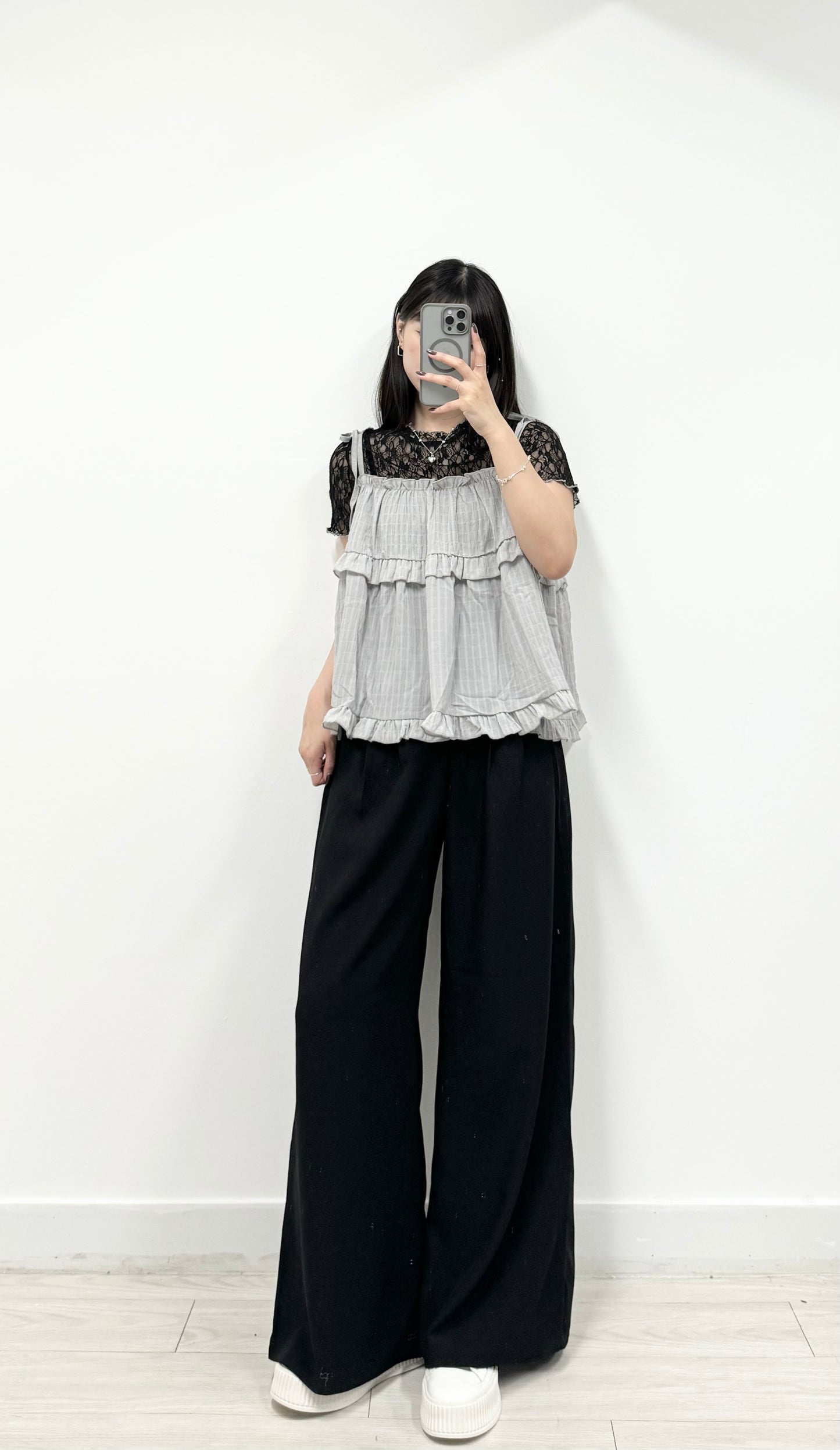 S755 綁帶Ruffle短版OPS