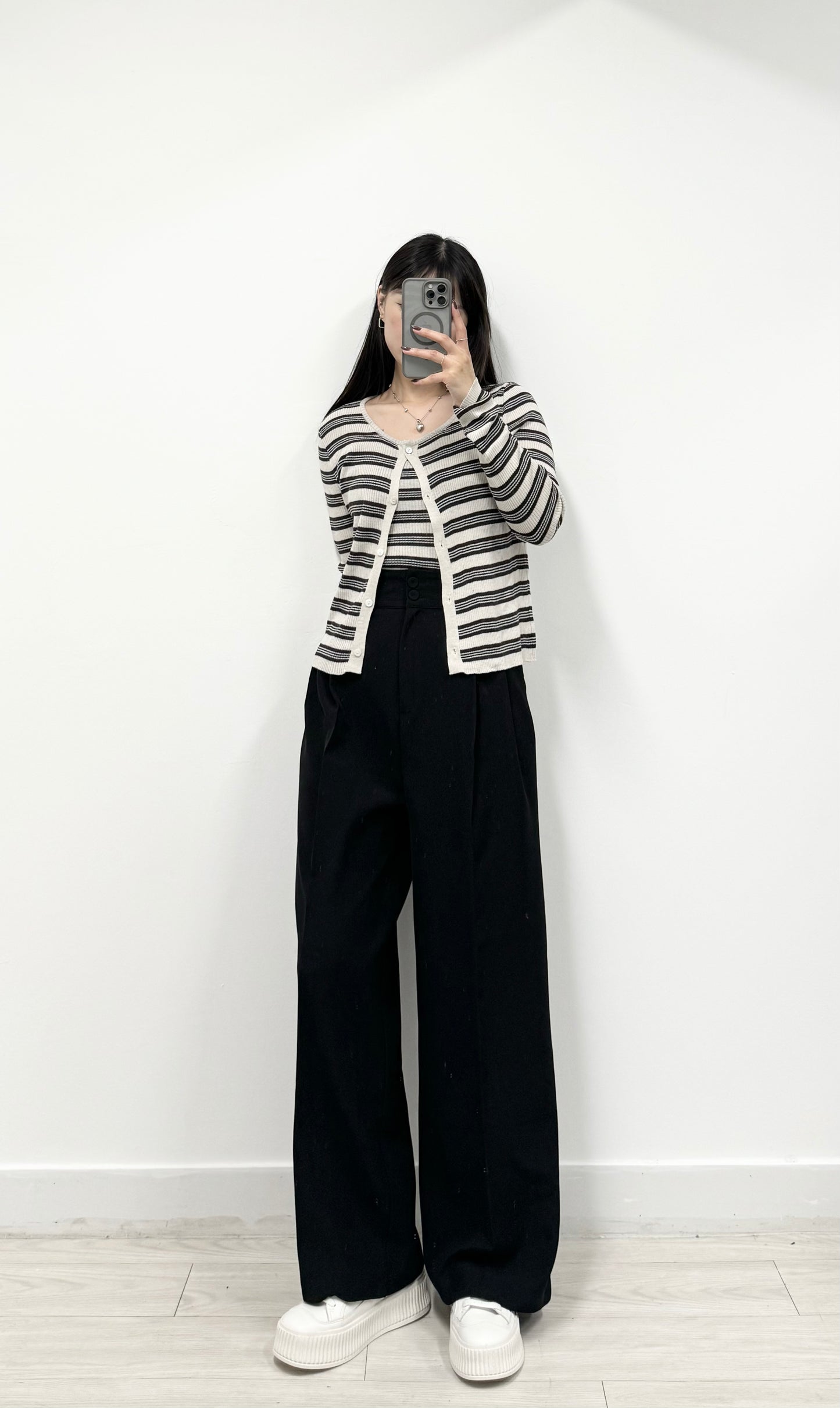 S758 西裝感雙鈕扣直腳褲