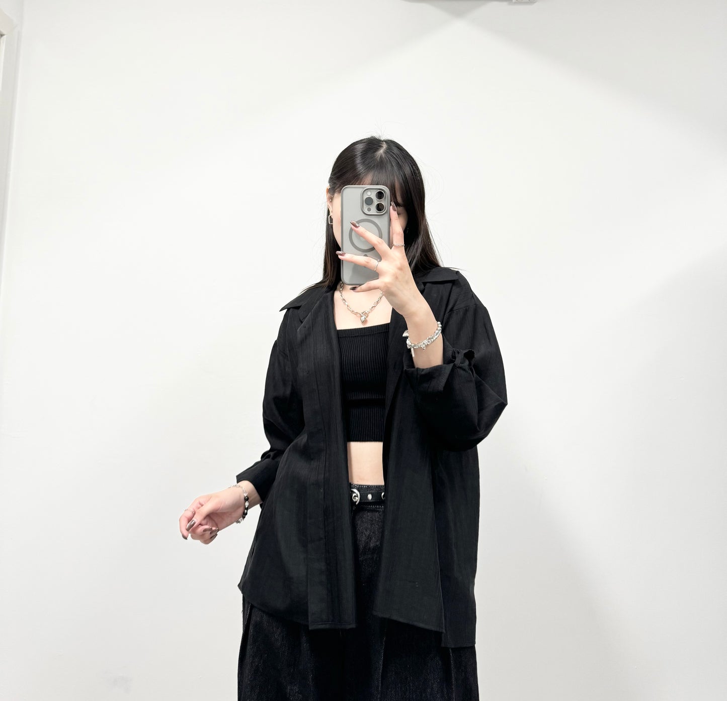 S458 暗直紋恤衫外套