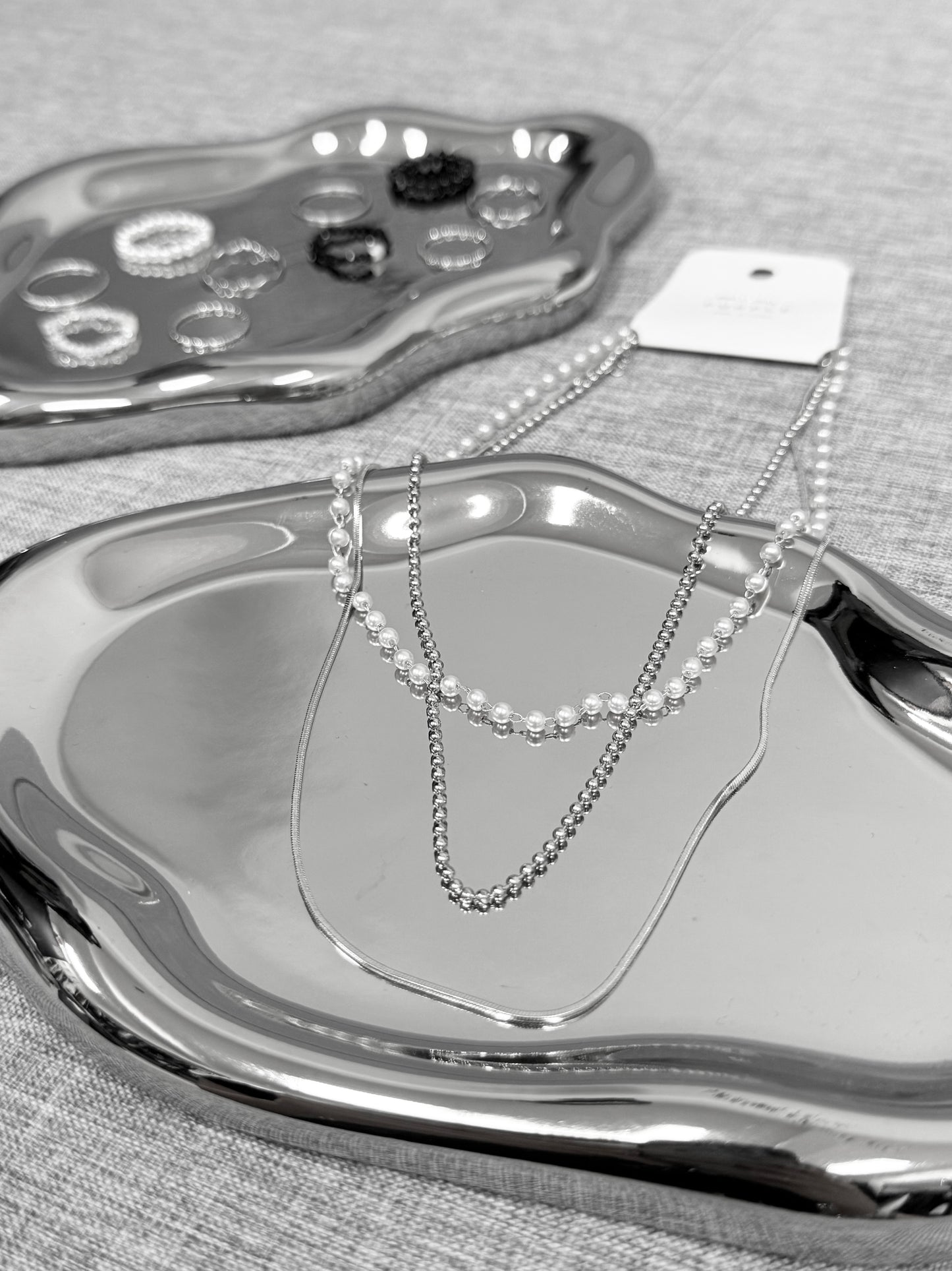 Pearl Style Layering Necklace